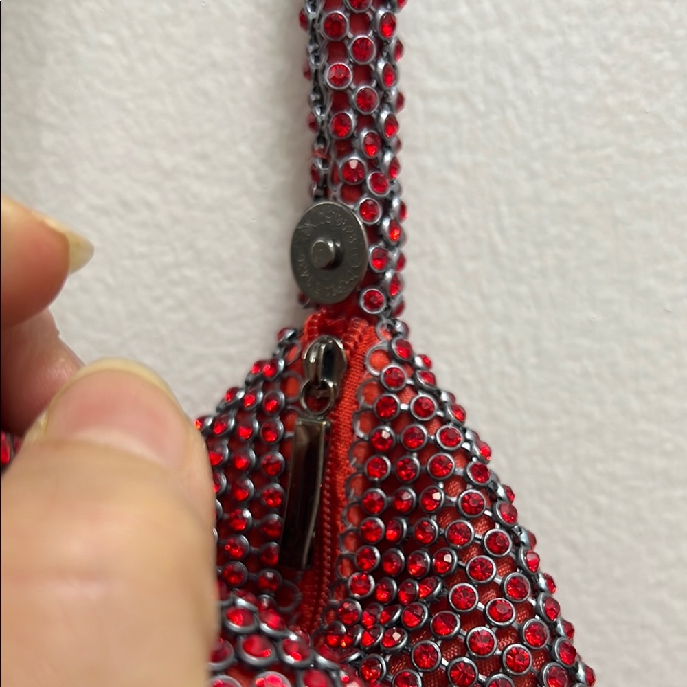 Elegant Red Beaded Women's collectible Bag - Picture 2 of 8